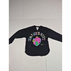 VINTAGE Barney Kids Shirt Size 6  Lyons Group USA Long Sleeve  1990s FLAWS rare